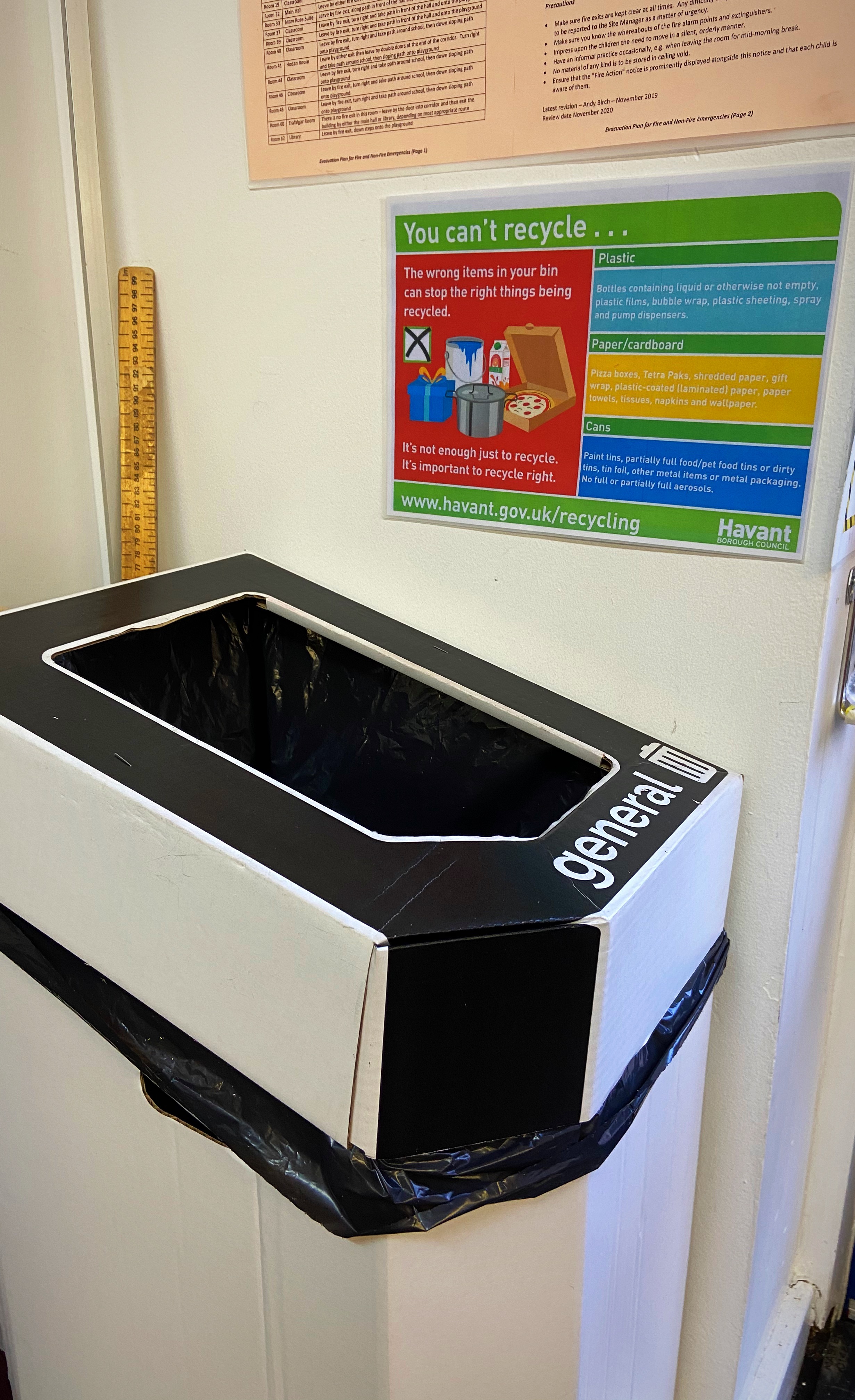 New General Waste and Mixed Recycling bins have been introduced to all classes, shared areas, learning spaces and community areas. We are now more mindful of how we throw away our waste and what can/cannot be recycled.